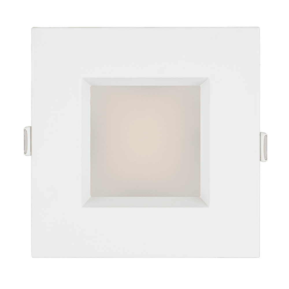 GoodLite G-20244 - 4 Inch LED Regressed Square Slim Luminare - New Construction or Remodel - Selectable 5CCT (27,30,35,41,50 Kelvin) - 15 Watt - 120 Watt Equivalent- 90 CRI - Dimmable - White Finish