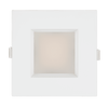 GoodLite G-20244 - 4 Inch LED Regressed Square Slim Luminare - New Construction or Remodel - Selectable 5CCT (27,30,35,41,50 Kelvin) - 15 Watt - 120 Watt Equivalent- 90 CRI - Dimmable - White Finish