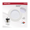 Satco S11825R1 - 13.7 Watt LED Downlight Retrofit - 5-6 Inches - CCT Selectable - Round - Baffled White Finish - 120 Volt