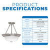 Satco 60/3185 Fixtures Ceiling Mounted-Semi Flush