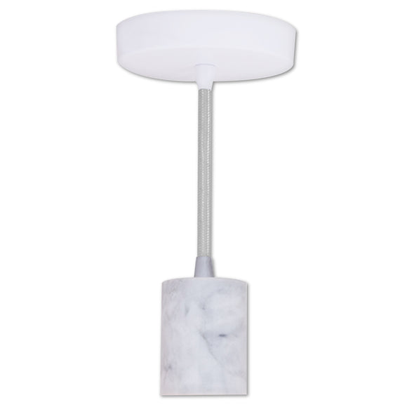 Bulbrite 810092 Pendant Fixtures White Direct Wire Natural Marble