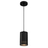 Westinghouse 6356600 One Light Mini Pendant, Matte Black Finish, Perforated Metal Shade