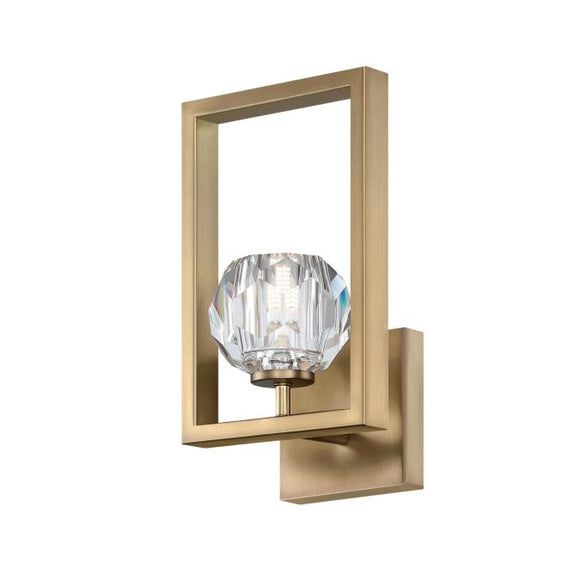 Westinghouse 6131000 Zoa 1 Light LED Wall Fixture, Brushed Brass Finish