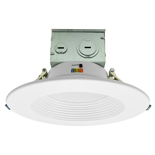 Morris Products 72643B 6 inch J-Box LED Downlight 15 Watt 5CCT - White Baflle Trim