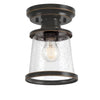 Westinghouse 6113000 7 in. Emma Jane 1 Light Semi-Flush, Amber Bronze Finish