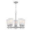 Westinghouse 6128800 Reynaldo 5 Light Chandelier, Brushed Nickel Finish