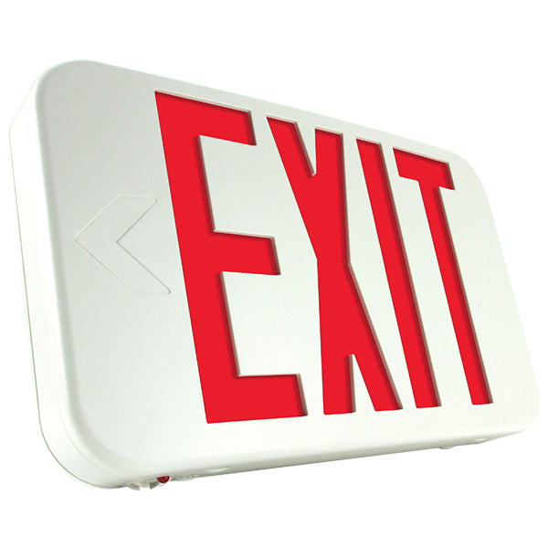 Exitronix ILX-R-AC-WH - Thermoplastic EXIT sign - Red LED - AC Only - White Finish