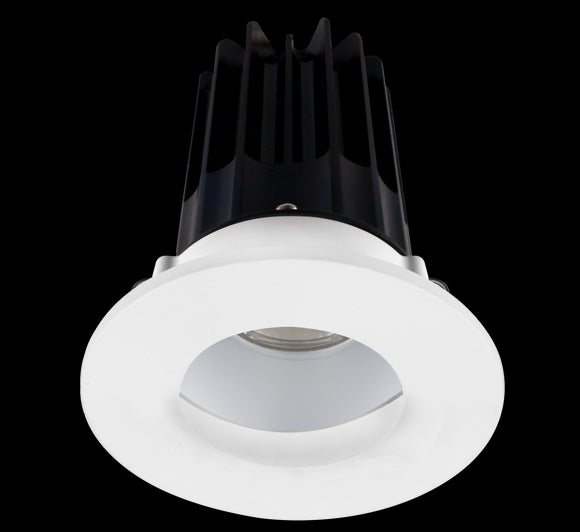 2 Inch Recessed LED Downlight - 8 Watt - 4000 Kelvin - 620 Lumen - Alzak Reflector - Round Wall Wash Trim - 38 Degree Beam Angle - Type IC Damp - Air-Tight - Energy Star - T24 - CRI 90+