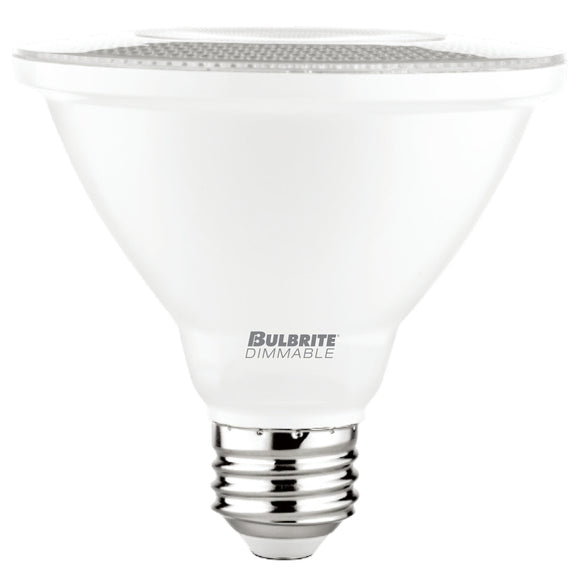 Bulbrite 772245 10 Watt PAR30SN LED - 3000K - E26 Base - 120V - White Finish - Dimmable