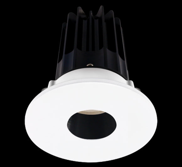 2 Inch Recessed LED Downlight - 8 Watt - 4000 Kelvin - 620 Lumen - Black Reflector - Round Pinhole Trim - 24 Degree Beam Angle - Type IC Damp - Air-Tight - Energy Star - T24 - CRI 90+