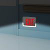 Exitronix LOBO-R-WH - LED Thermoplastic Combination Exit Sign/Emergency Unit - Low-Level Wall Mount - NiCad - Red Letters - White Finish