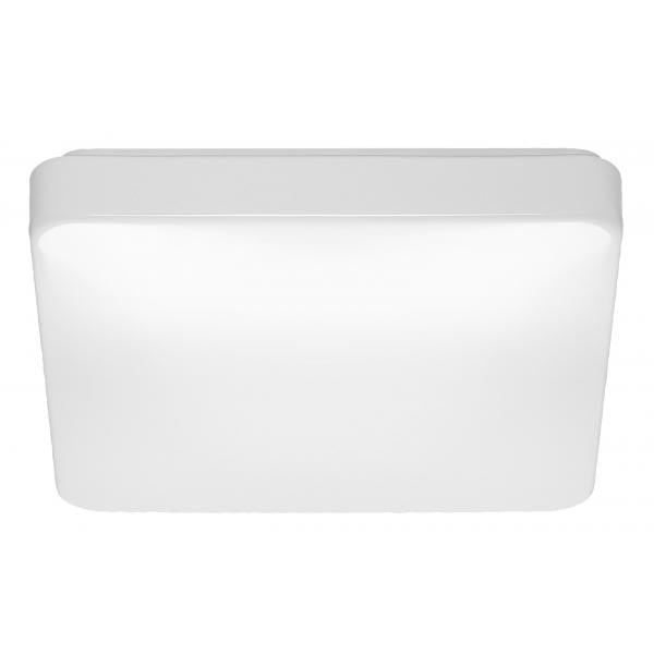 Satco 62/1217 14 inch - Flush Mounted LED Fixture - CCT Selectable - Square - White Acrylic - with Sensor