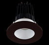 Lotus LED 2 Inch Round Recessed LED 15 Watt High Output Designer Series - 4000 Kelvin - 24 Degree Beam Spread - Alzak Reflector - Trim Bronze