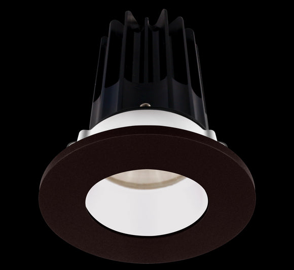 2 Inch Recessed LED Downlight - 8 Watt - 4000 Kelvin - 620 Lumen - White Reflector - Round Bronze Trim - 24 Degree Beam Angle - Type IC Damp - Air-Tight - Energy Star - T24 - CRI 90+