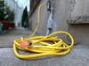 Voltec 05-00365 50ft 12/3 SJTW Yellow/Black Ext Cord w/Lighted End, NEMA 5-15