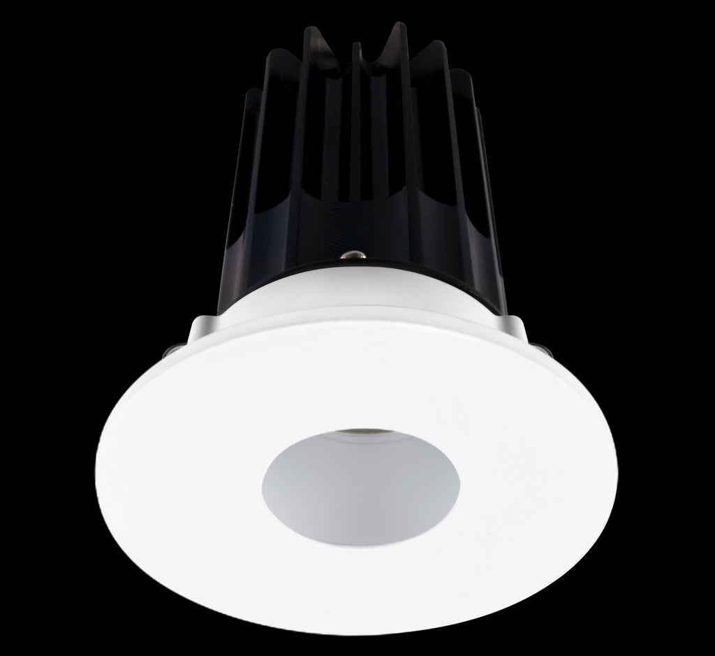 Lotus LED 2 Inch Round Recessed LED 15 Watt High Output Designer Series - 4000 Kelvin - 24 Degree Beam Spread - Alzak Reflector - Pinhole Trim