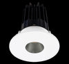 Lotus LED 2 Inch Round Recessed LED 15 Watt High Output Designer Series - 3000 Kelvin - 24 Degree Beam Spread - Chrome Reflector - Pinhole Trim