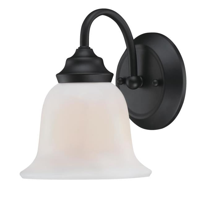 Westinghouse 6117300 Harwell 1 Light Wall Fixture, Matte Black Finish