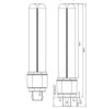 Halco PL9O-835-HYBM-2P-LED 82147 9 Watt Omni Directional LED 2-Pin Plug In 3500K Hybrid - Type A Magnetic Ballast + Type B Non-Dimmable