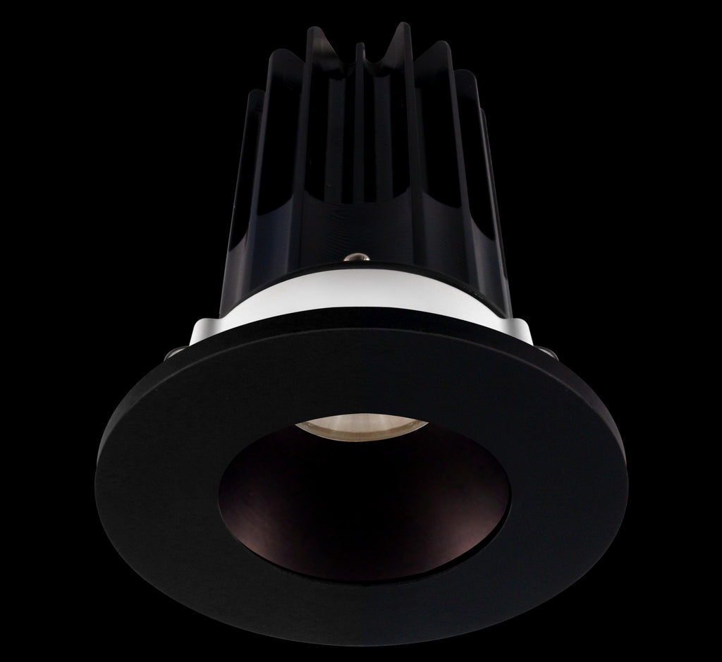 Lotus LED-2-S15W-3018K-2RRBZ-2RTBK-24D 2 Inch Round Recessed LED Downlight Designer Series 15 Watt - High Output - 3000-1800 Kelvin - Dim to Warm - 24 Degree Beam Spread - Bronze Reflector - Black Trim