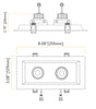 GoodLite G-48464 3 inch 15W Double Gimbal LED Downlight - 5CCT - Black Finish