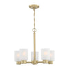 Westinghouse 6127000 Sylvestre 5 Light Chandelier, Champagne Brass Finish