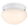 Westinghouse 6107100 LED Flush Mount Ceiling Fixture, 7  inch 10 Watt, White Finish, White Opal Glass