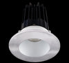 Lotus LED 2 Inch Round Recessed LED 15 Watt High Output Designer Series - 4000 Kelvin - 24 Degree Beam Spread - Alzak Reflector - Trim Chrome