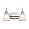 Satco 62/1568 15 Watt - LED 2 Light Vanity Fixture - 3000K - Brushed Nickel with Alabaster Glass