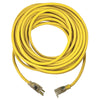 Voltec 05-00366 100ft 12/3 SJTW Yellow/Black Ext Cord w/Lighted End, NEMA 5-15