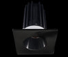 Lotus LED 2 Inch Square Recessed LED 15 Watt High Output Designer Series - 4000 Kelvin - 24 Degree Beam Spread - Black Reflector - Trim Black