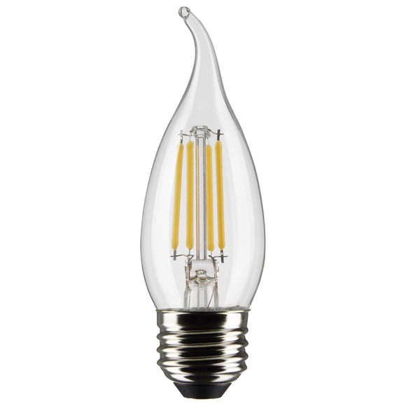 Satco S21314 4 Watt CA11 LED - Clear - Medium base - 90 CRI - 4000K - 120 Volt