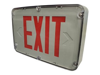 Legion Lighting EXHLWL-G-S-G-EM-SD - LED Hazardous Location Exit Sign - Green Letters - Gray Housing - Single Faced - Battery backup - Self Diagnostics