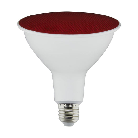 Satco S29480 11.5 Watt PAR38 LED - Red - 90 degree Beam Angle - Medium base - 120 Volt