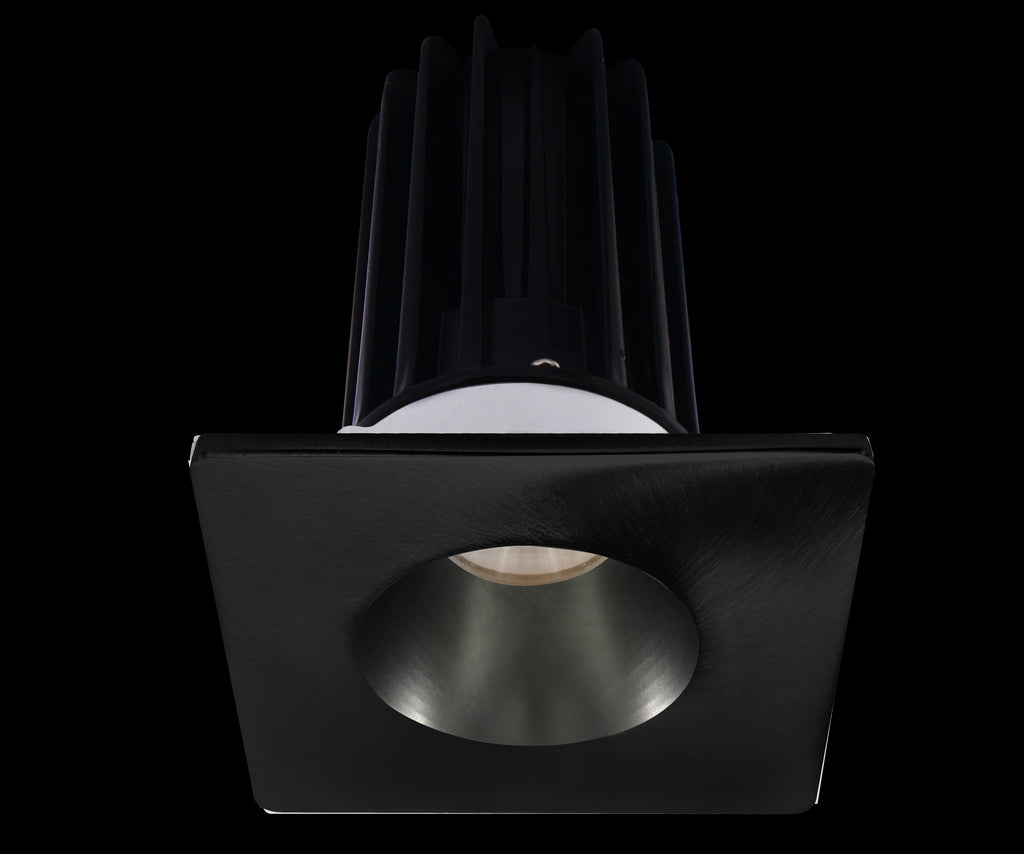 Lotus LED-2-S15W-3018K-2RRCH-2STBK-24D 2 Inch Square Recessed LED Downlight Designer Series 15 Watt - High Output - 3000-1800 Kelvin - Dim to Warm - 24 Degree Beam Spread - Chrome Reflector - Black Trim