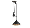 Westinghouse 6124900 Chaves Pulley Pendant, Black-Bronze Finish with Highlights