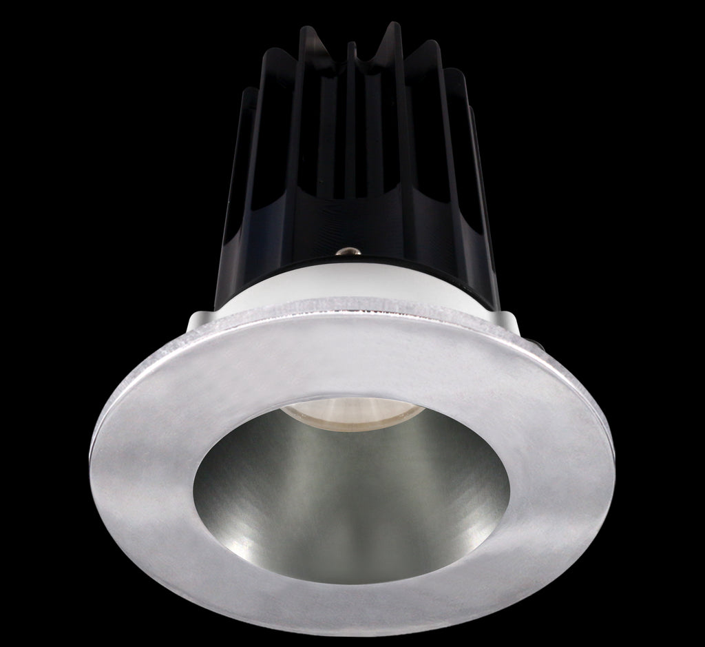 Lotus LED 2 Inch Round Recessed LED 15 Watt High Output Designer Series - 3000 Kelvin - 24 Degree Beam Spread - Chrome Reflector - Trim Chrome