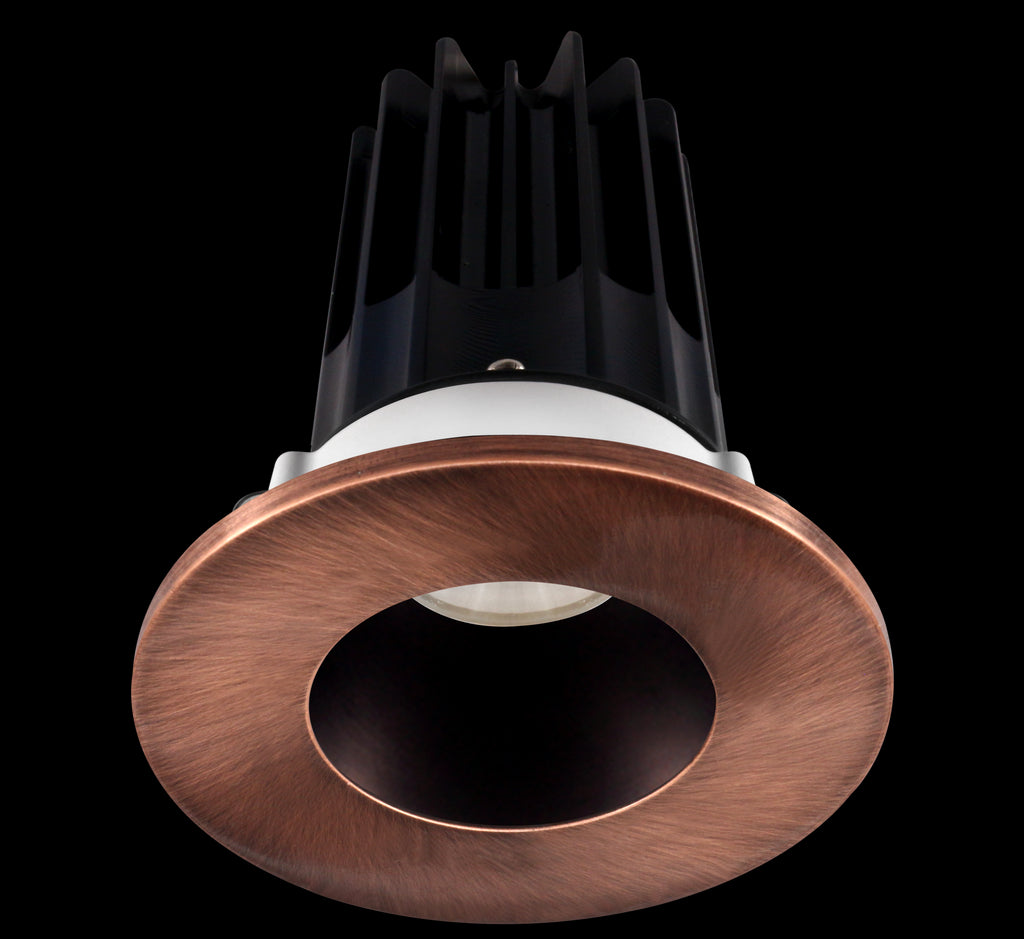 Lotus LED-2-S15W-3018K-2RRBZ-2RTCP 2 Inch Round Recessed LED Downlight Designer Series 15 Watt - High Output - 3000-1800 Kelvin - Dim to Warm - Bronze Reflector - Copper Trim