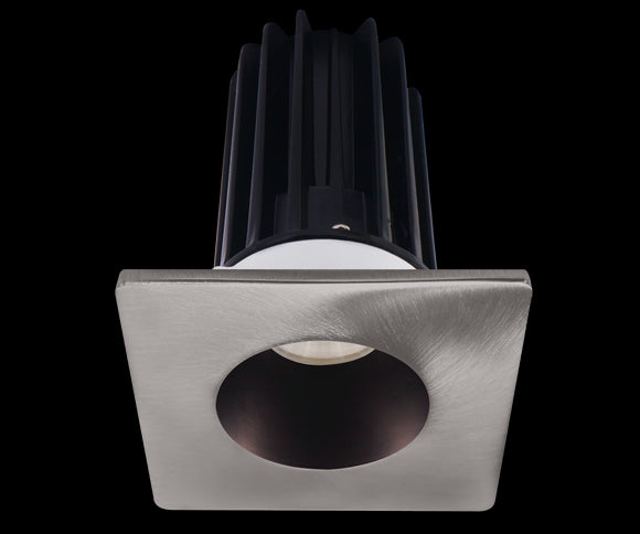 Lotus LED-2-S15W-3018K-2RRBZ-2STBN-24D 2 Inch Square Recessed LED Downlight Designer Series 15 Watt - High Output - 3000-1800 Kelvin - Dim to Warm - 24 Degree Beam Spread - Bronze Reflector - Brushed Nickel Trim