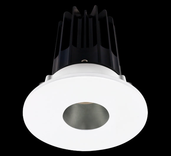 2 Inch Recessed LED Downlight - 8 Watt - 2700 Kelvin - 580 Lumen - Chrome Reflector - Round Pinhole Trim - 24 Degree Beam Angle - Type IC Damp - Air-Tight - Energy Star - T24 - CRI 90+