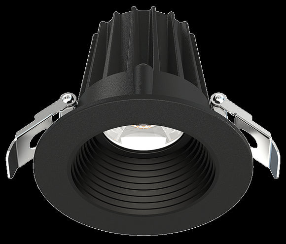 Lotus LED Lights JXL-COB02-R08W-CCT-BK-2RR-BF-BK - 2 Inch Round Recessed Economy LED Downlight - 8 Watt - 5CCT - Black Trim