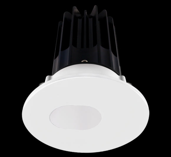 Lotus LED-2-S15W-3018K-2RRWH-2RSA-24D 2 Inch Round Recessed LED Downlight Designer Series 15 Watt - High Output - 3000-1800 Kelvin - Dim to Warm - 24 Degree Beam Spread - White Reflector - Slot Aperture Trim