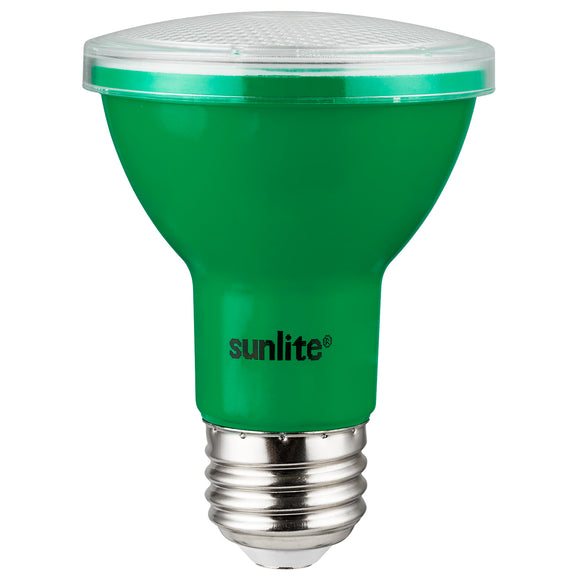 Sunlite 81468 LED PAR20 Colored Recessed Light Bulb - 3 Watt (50w Equivalent) - Medium (E26) Base - Floodlight - ETL Listed - Green - 1 Count