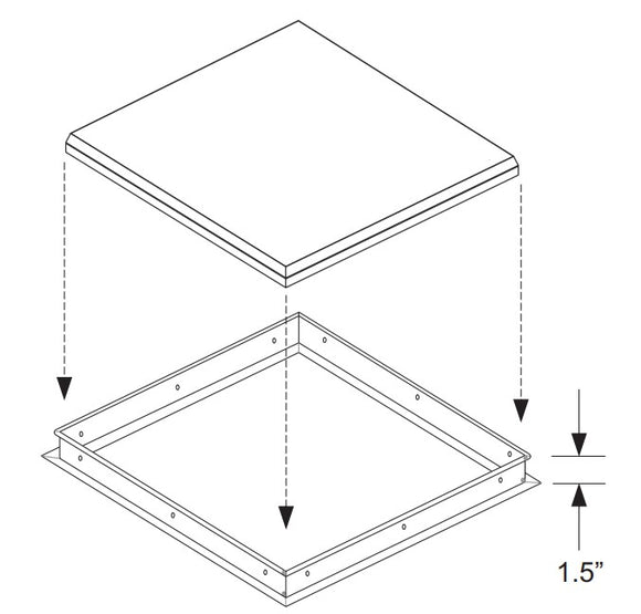 Trace-Lite LP22-FMK - 2 X 2 ft LED Ultra - thin Flat Panel Flange Mounting Kit