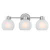 Westinghouse 6124800 Dorney 3 Light Wall Fixture, Brushed Nickel Finish