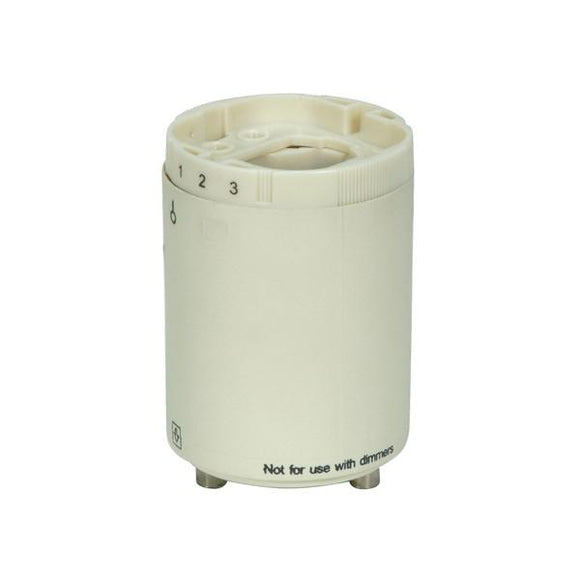 Satco 80/1852 Smooth Phenolic Self-Ballasted CFL Lampholder - 277V, 60Hz, 0.15A - 13W G24q-1 And GX24q-1 - 2