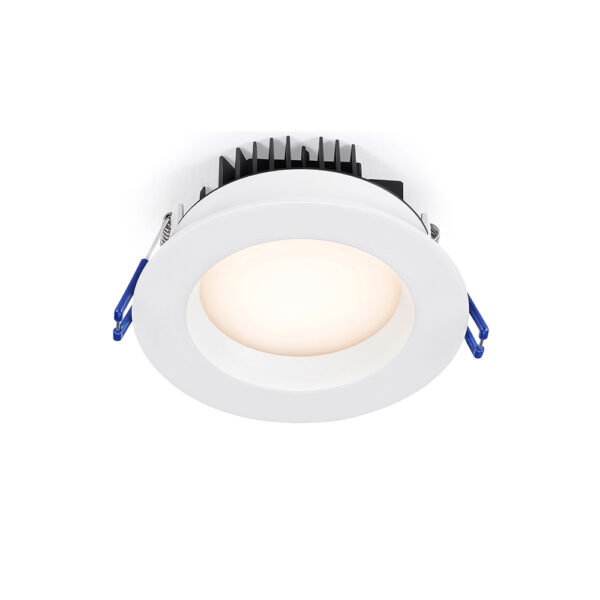 Lotus LED Lights LL4RR-3018K-WH - 4 Inch Round Regressed Plenum Rated LED Downlight - 14.5 Watt - Dim to Warm - White Trim