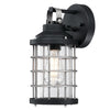 Westinghouse 6122200 Villa Barone Wall Fixture, Textured Black and Industrial Steel Finish