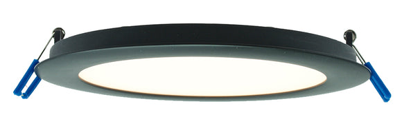 Lotus LED Lights LE6R-5CCT-BK - 6 Inch Round Economy Recessed LED Downlight - 14 Watt -  5CCT Selectable - Black Trim