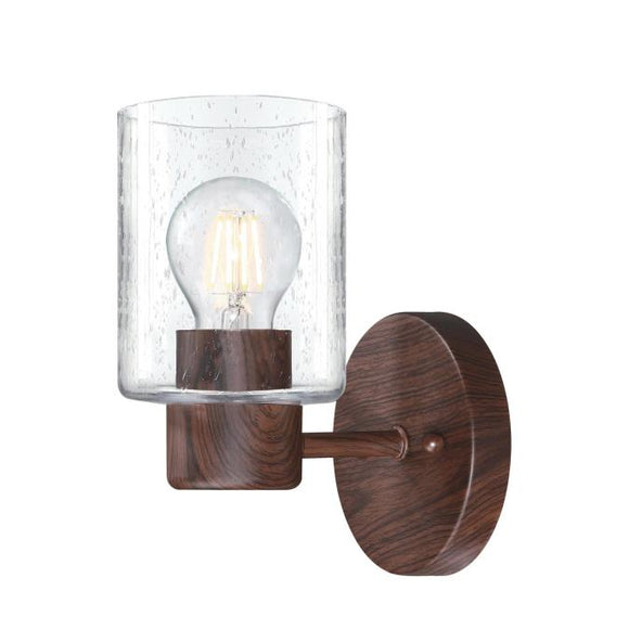 Westinghouse 6126300 Sylvestre 1 Light Wall Fixture, Walnut Finish